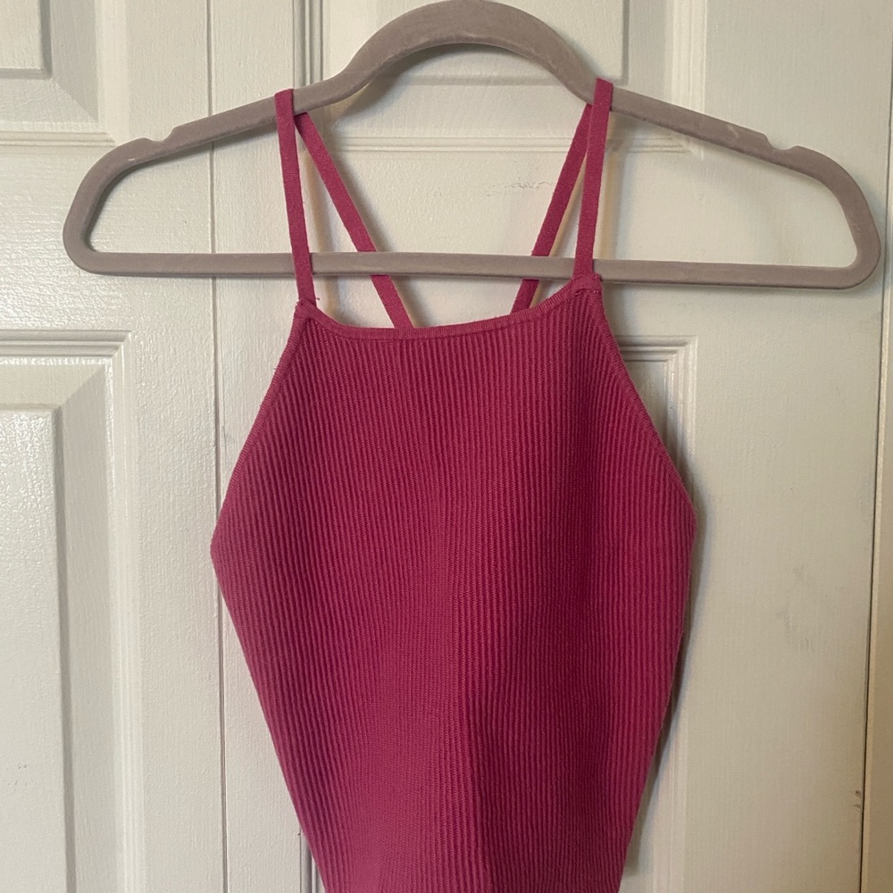 Pink la hearts tank top